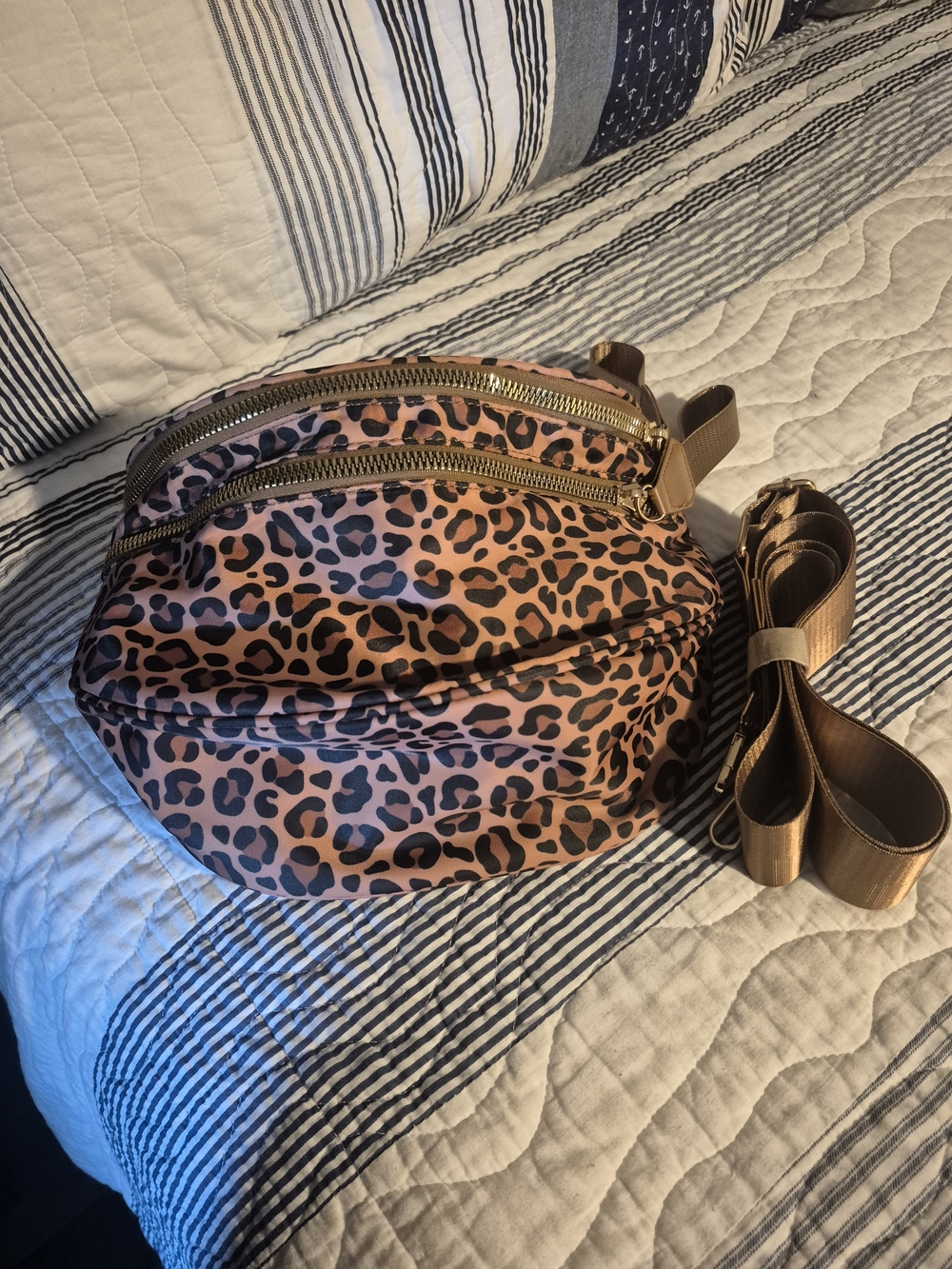 Leopard Print Crossbody Bag in Brown and Black